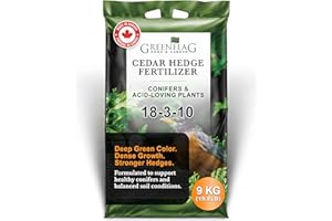 Green Flag Cedar Tree Fertilizer 18-3-10 – 9 kg (19.8 lb) – Evergreen Fertilizer with 50% Slow Release Nitrogen – for Conifer