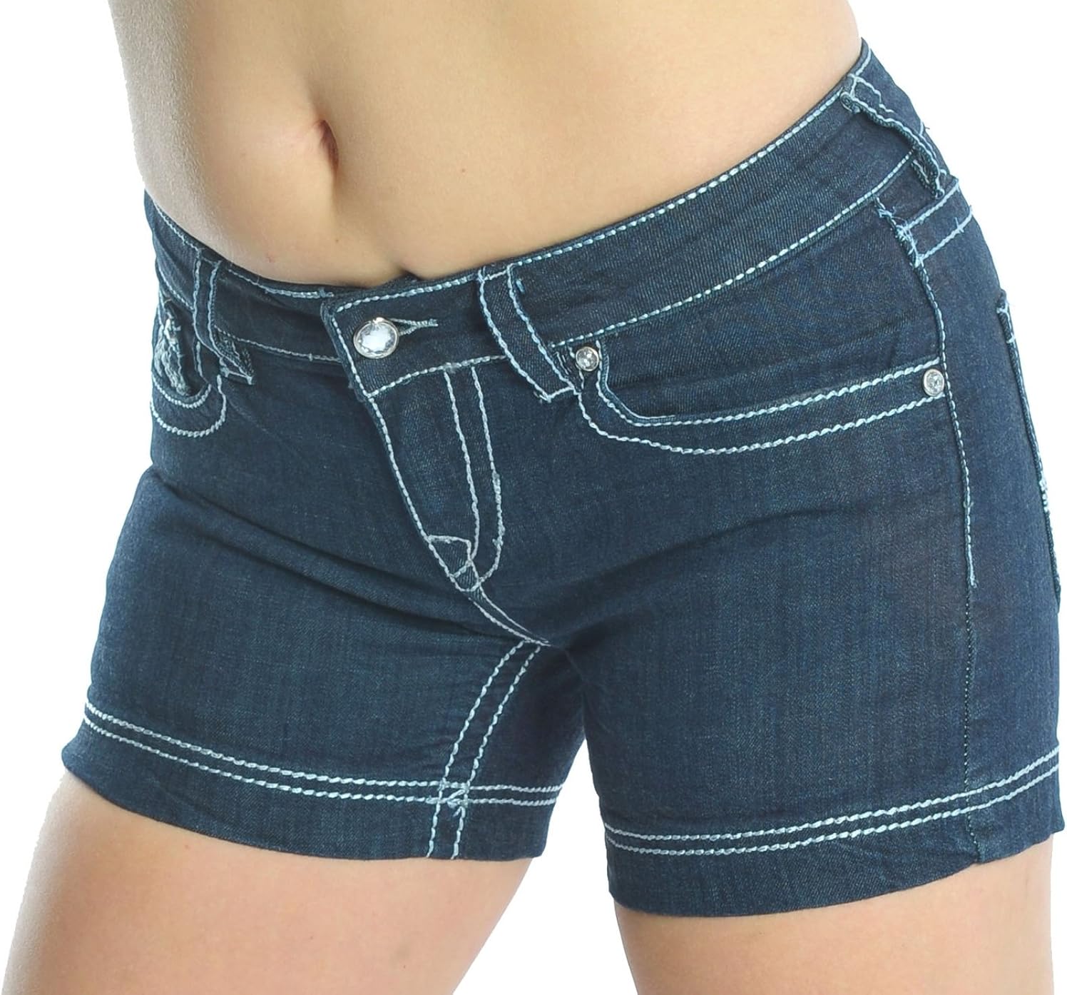 Damen Jeans Shorts dicker Naht Pants Hose 33253: Amazon.de: Bekleidung