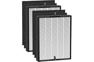 BORGODF 45i Replacement Filter Fit for Alen BreatheSmart Flex Filter, True HEPA Fit for Alen Air Puri-fier, 2 True HEPA Filters + 4 Carbon Pre- Filters For Alen Air Puri-fier Filter Replacement B4-Pure / Fl40