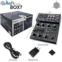 Pyle Professional Wireless DJ Audio Mixer - 4