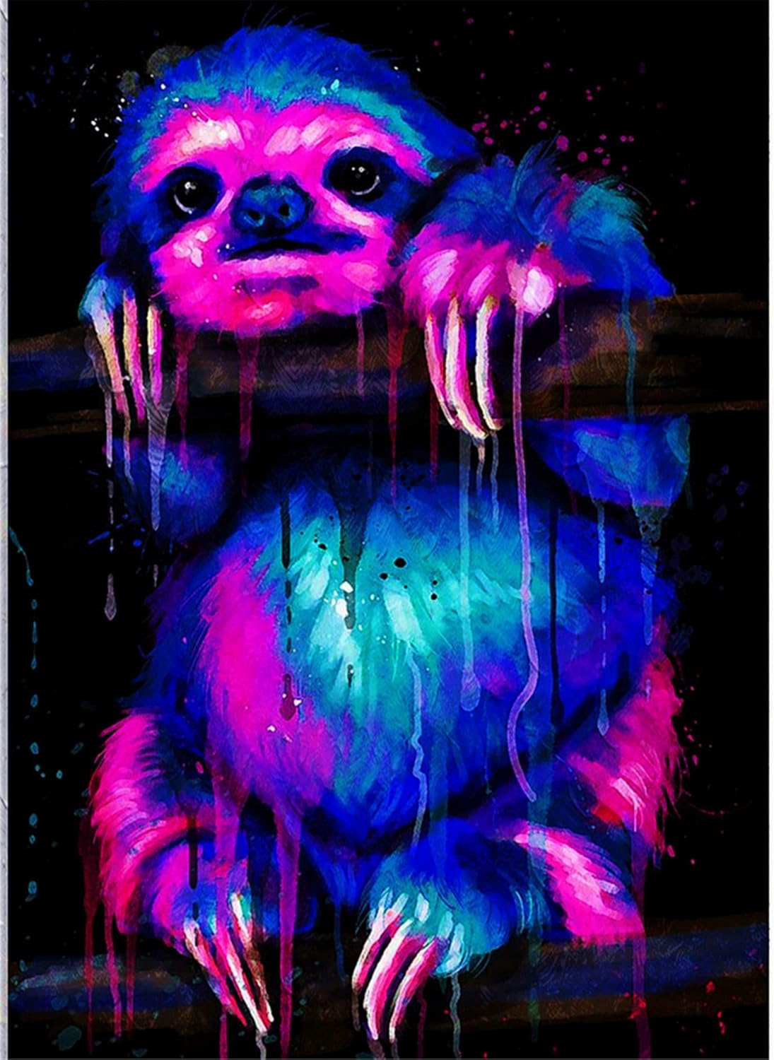 Amazing Colorways Lvgu Paints By Numbers For Adult And Kids Colorful Animal Sloth Koala With Brushes And Acrylic Pigment Diy Beginner Canvas Painting For Adults Oil Painting Gift Kits 16x Inch Frameless
