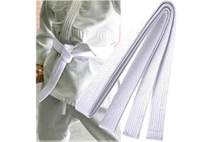 Taekwondo Belt, 220cm/280cm White Karate Belts, Universal Solid Rank Martial Arts Belt with 8 Rows of Stitching, Judo Belts B