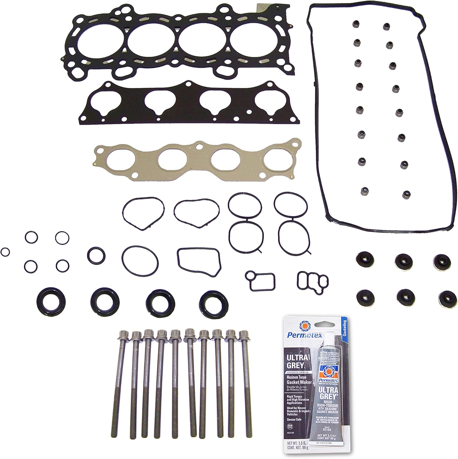 Head Gasket Set Bolt Kit Fits 0206 Acura RSX Honda Civic