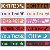 Personalized Dog Harness Patches for Vest Harness,2 Pcs Custom Removable Dog Vest Harness Name Patches Waterproof Service Dog in Training Emotional Support with Hook Fastener or Iron On (With Pattern)