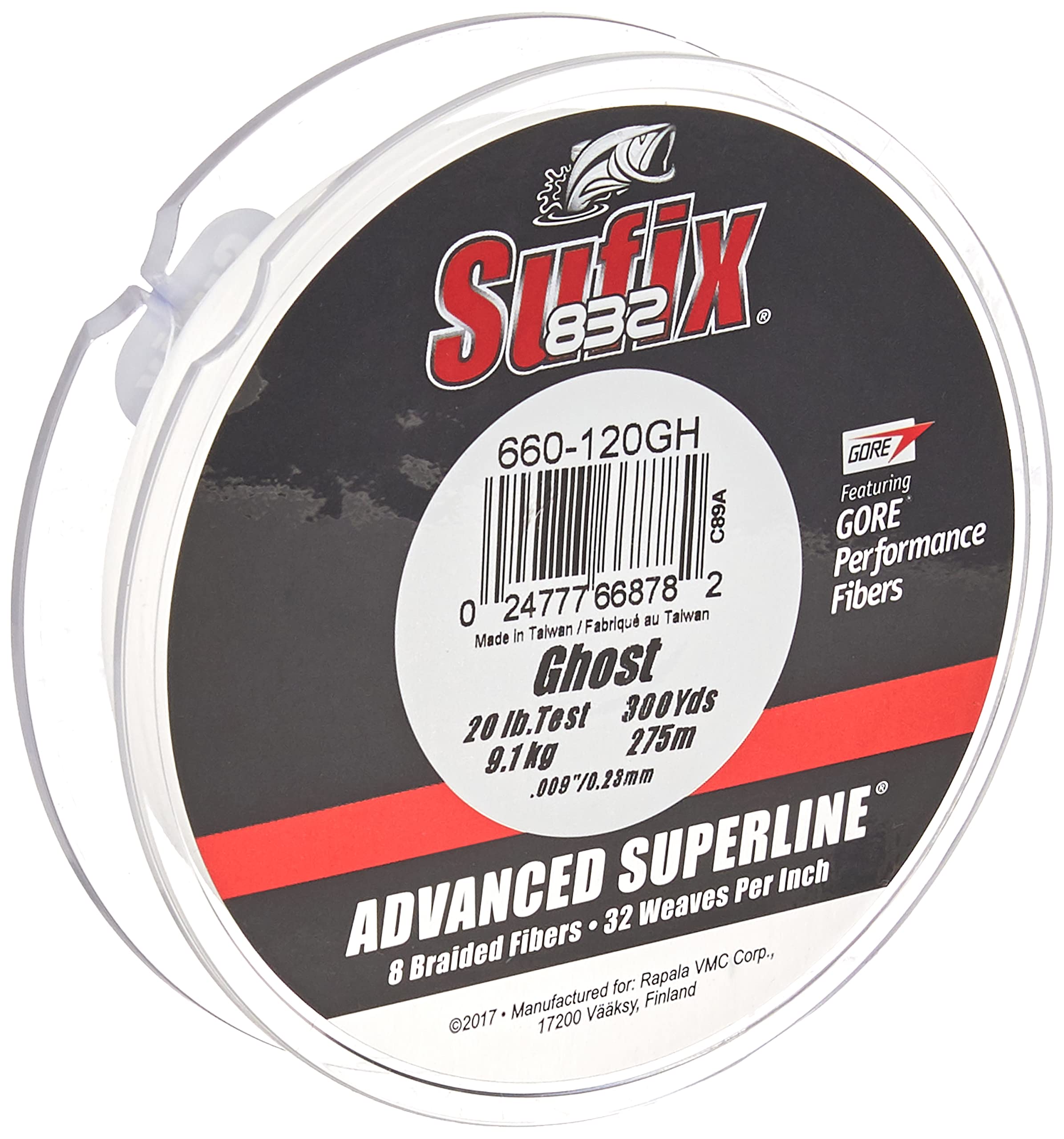 Sufix 832 Braid 20 lb Ghost 300 yards