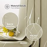 Deconovo Blackout Curtains Eyelet Thermal Insulated Beige 66x90 Inch 1 Pair view 3