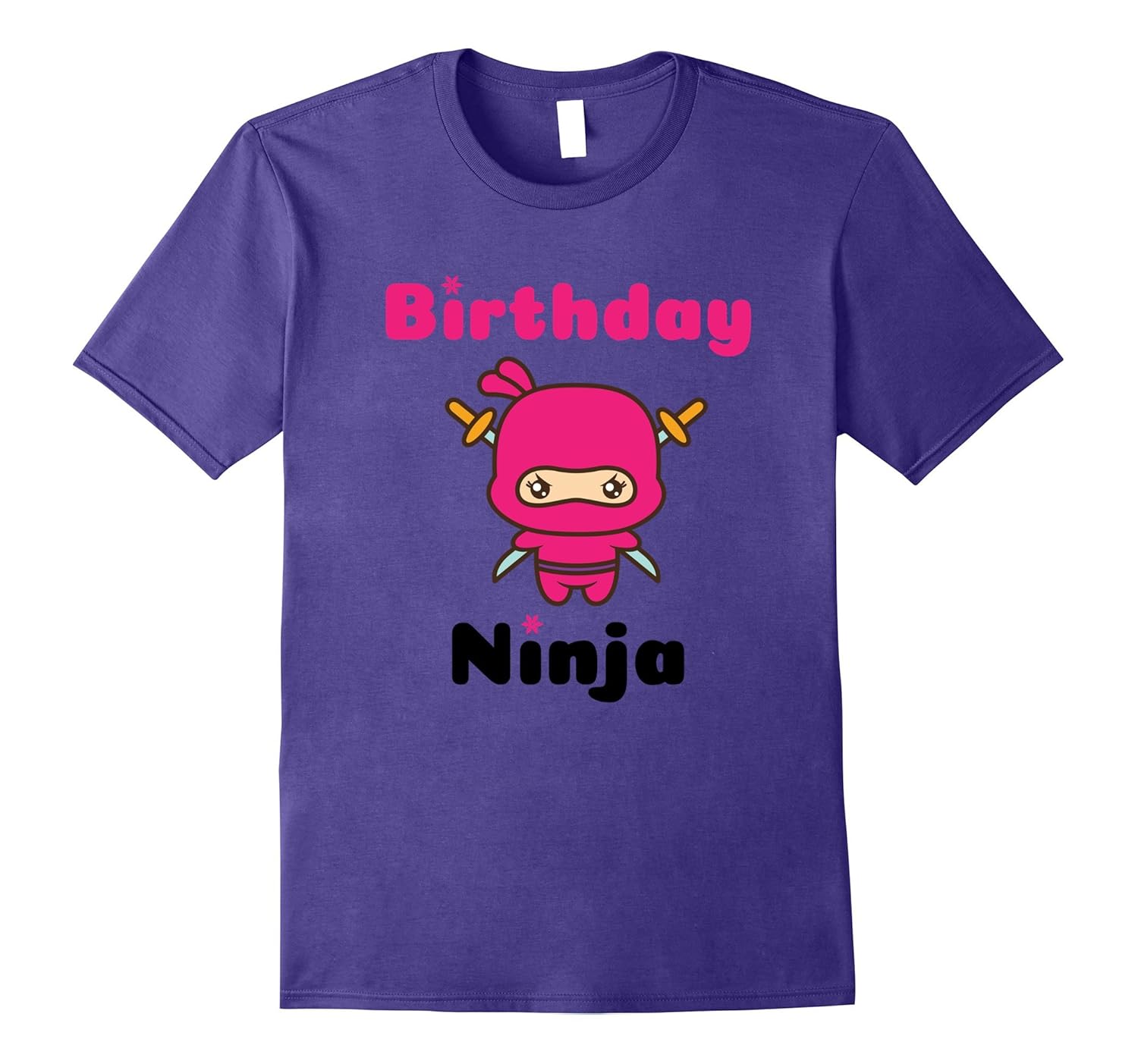 Birthday Ninja Girl T Shirt-Rose