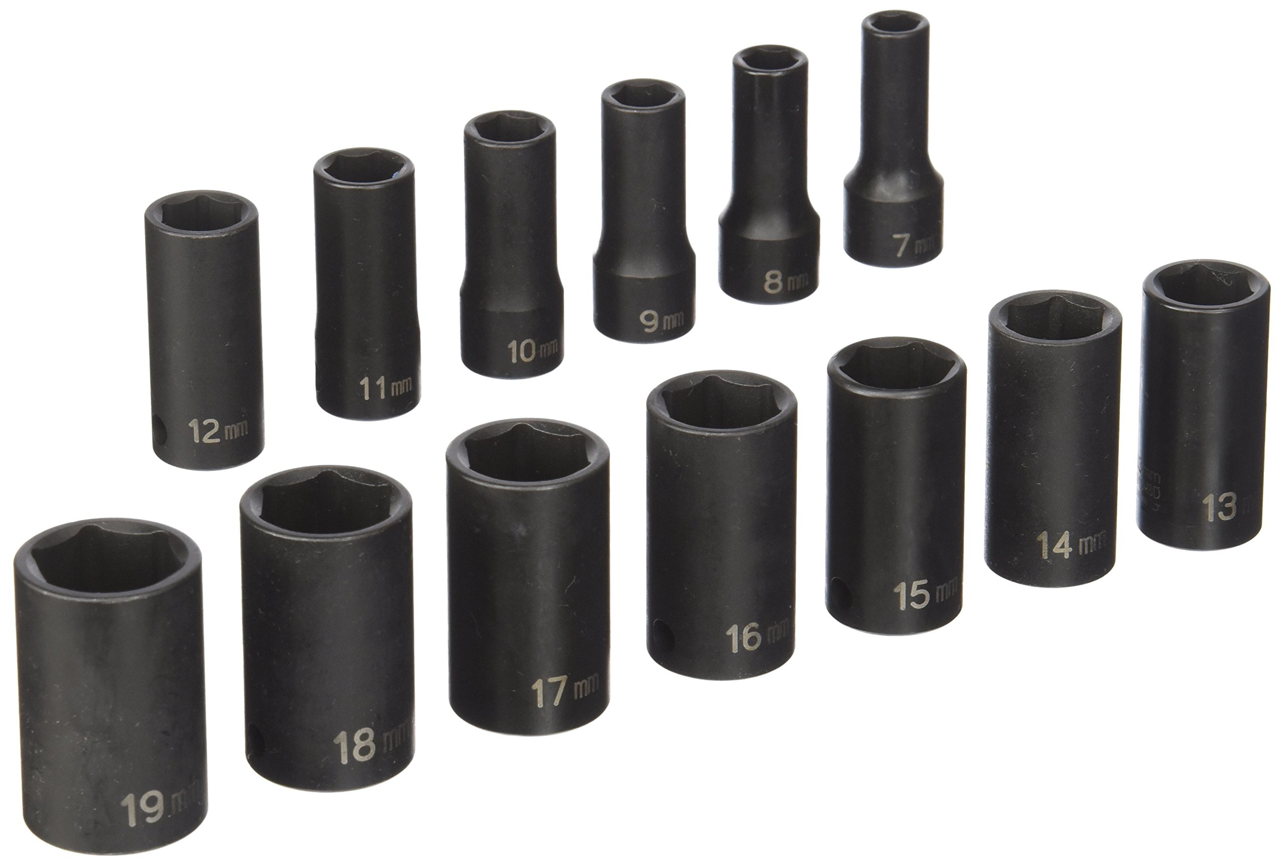 Grey Pneumatic (1213MSD 3/8" Drive 13-Piece Semi-Deep Metric Socket Set