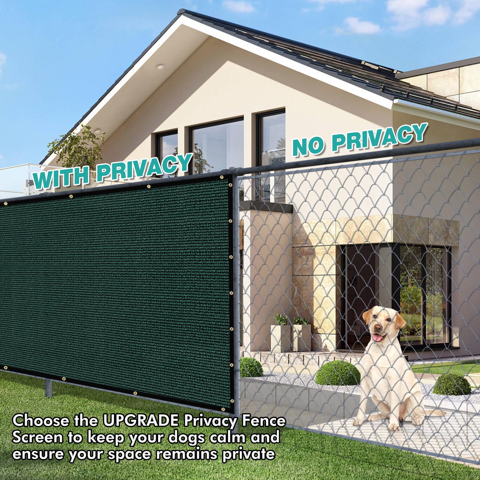 UPGRADE Privacy Fence Screen 90% Visual Blockage