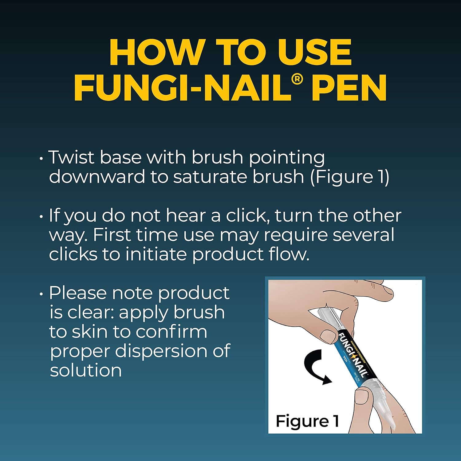 Fungi-Nail Pen Applicator Anti-Fungal Solution, 0.10 Ounce - Kills Fungus That Can Lead To Nail Fungus & Athlete’s Foot Undecylenic Acid & Clinically Proven to Cure Fungal Infections: Health & Personal Care