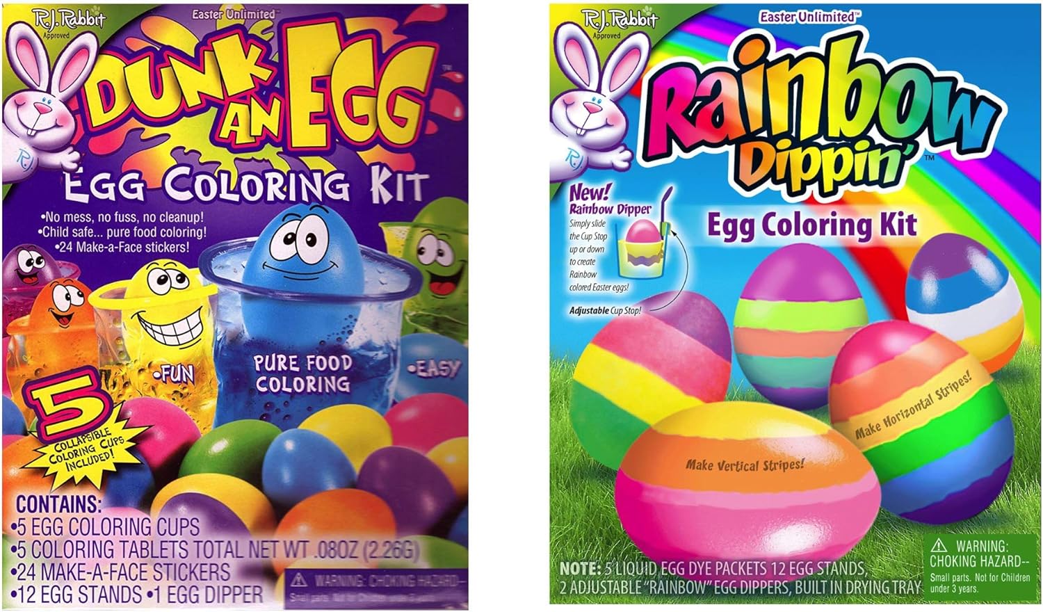 RJ Rabbit Easter Fun Easter Egg Kits Set of Two Dunk an