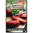 Sow Right Seeds - San Marzano Tomato Seeds for Planting - Non-GMO Heirloom Packet with Instructions to Plant a Home Vegetable Garden - Italian Classic Red Variety - Great for Sauce and Canning (1)