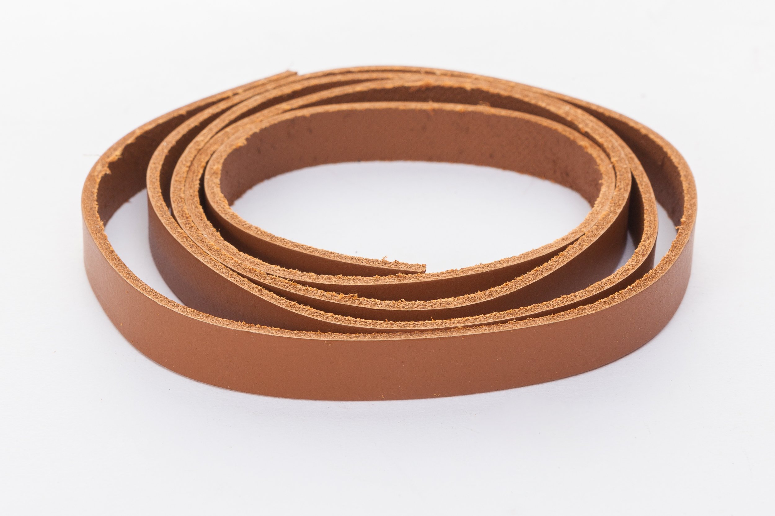 Esnado Leather Strap / Band / Cord, Flat 1 metre. Width/colour: selectable., Leather, light brown, Breite: 8 mm