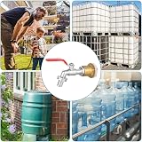 CTDMJ 3/4 Inch Brass Outdoor Tap Kit Water Butt Outlet Adapter Red view 7