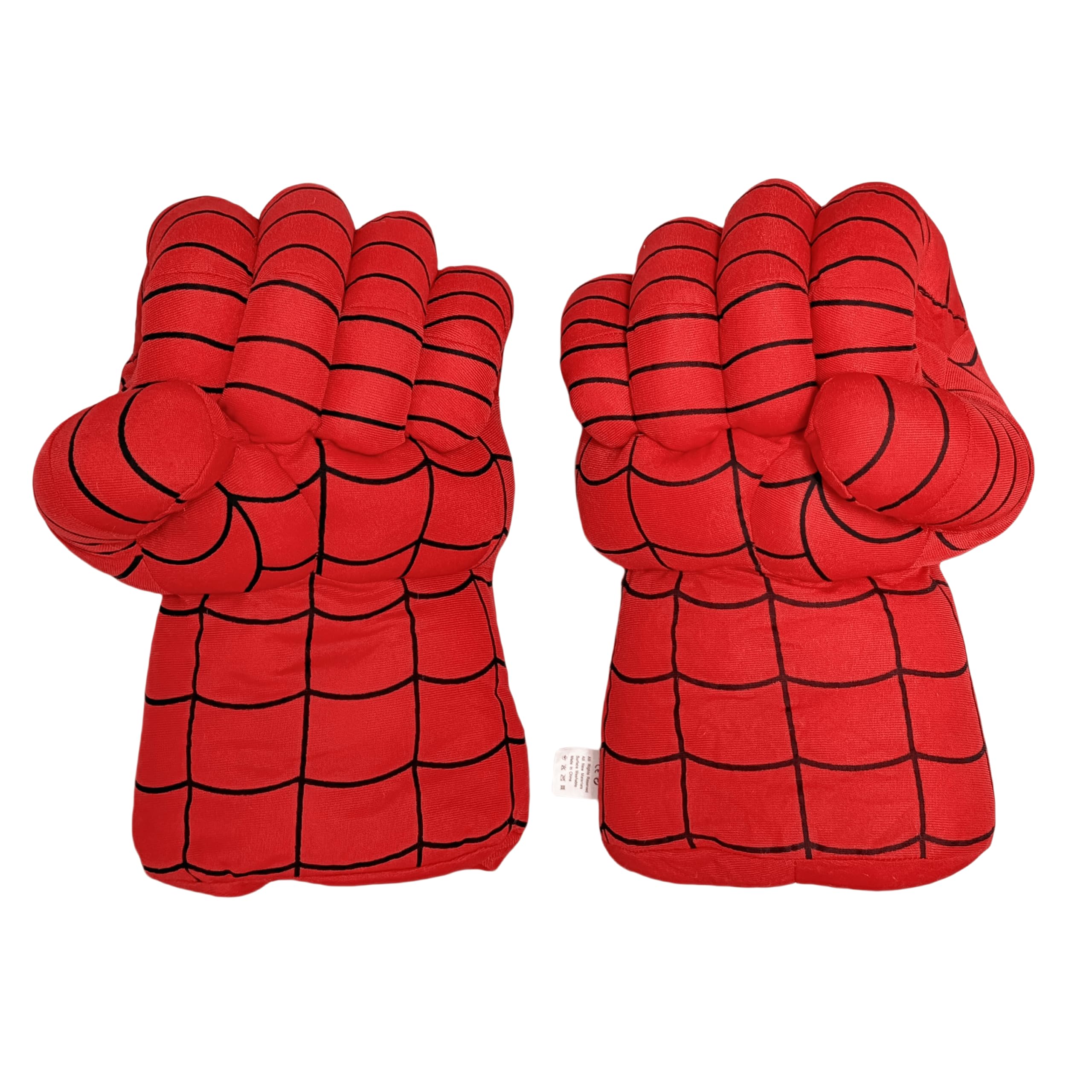 Big Smash Fists Gloves Boxing Gloves Hands Soft Plush Fists Cosplay for Boys Christmas Halloween Birthday Gifts (Red)