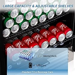 Velivi 24 Inch Beverage Refrigerator, 210 Cans