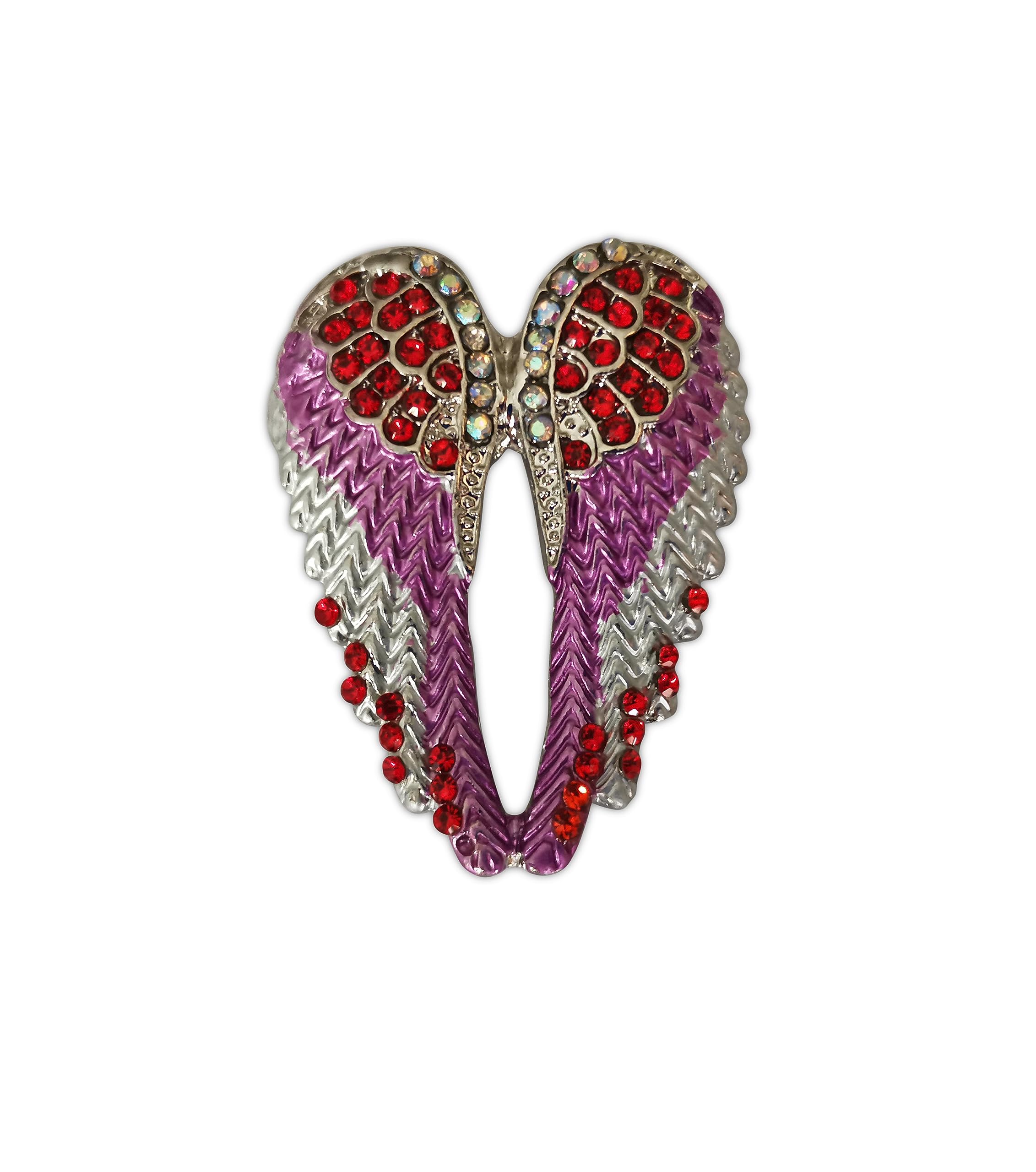 Lovely Angel Purple-Red Wings Vintage Brooch Pin