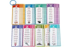 Sight Words Game - Non-Slip Grip Phonics Flash Cards, High Frequency Blends, Preschool Digraphs Natural Spelling Rules, Hard-