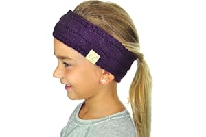 C.C Children's Kids' Winter Warm Cable Knit Fuzzy Lined Ear Warmer Headband