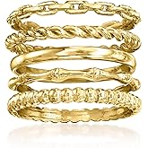 Ross-Simons 18kt Gold Over Sterling Jewelry Set: 5 Stackable Rings