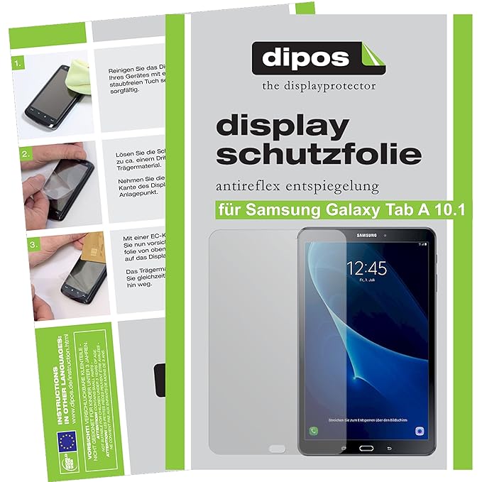 dipos I 2X Schutzfolie matt passend für Samsung Galaxy Tab A 10.1 (2016) Folie Displayschutzfolie