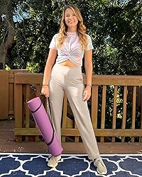 G4Free Women Wide Leg Pants with Pockets Office