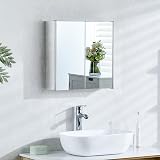 Bath Vida Tiano Double Mirror Cabinet Wall Mounted Stainless Steel Storage