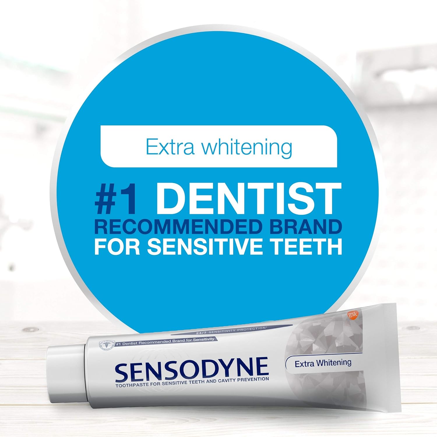 Sensodyne Extra Whitening Toothpaste for Sensitive Teeth, Cavity Prevention and Sensitive Teeth Whitening - 4 Ounces : Beauty