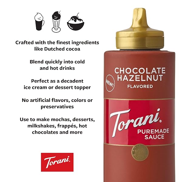 TORANI PUREMADE CHOCOLATE HAZELNUT SAUCE 16.5 OZ