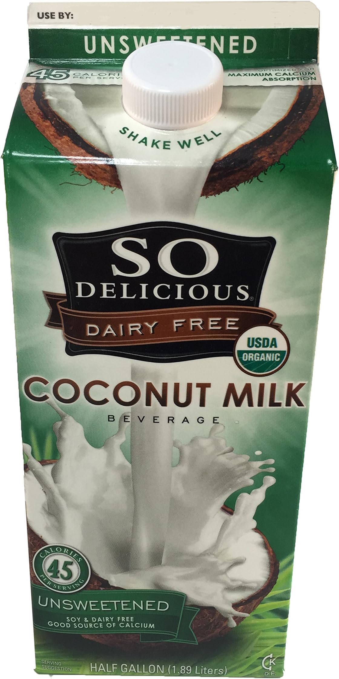 So Delicious Dairy Free Organic Coconut Milk, Unsweetened, 64 oz