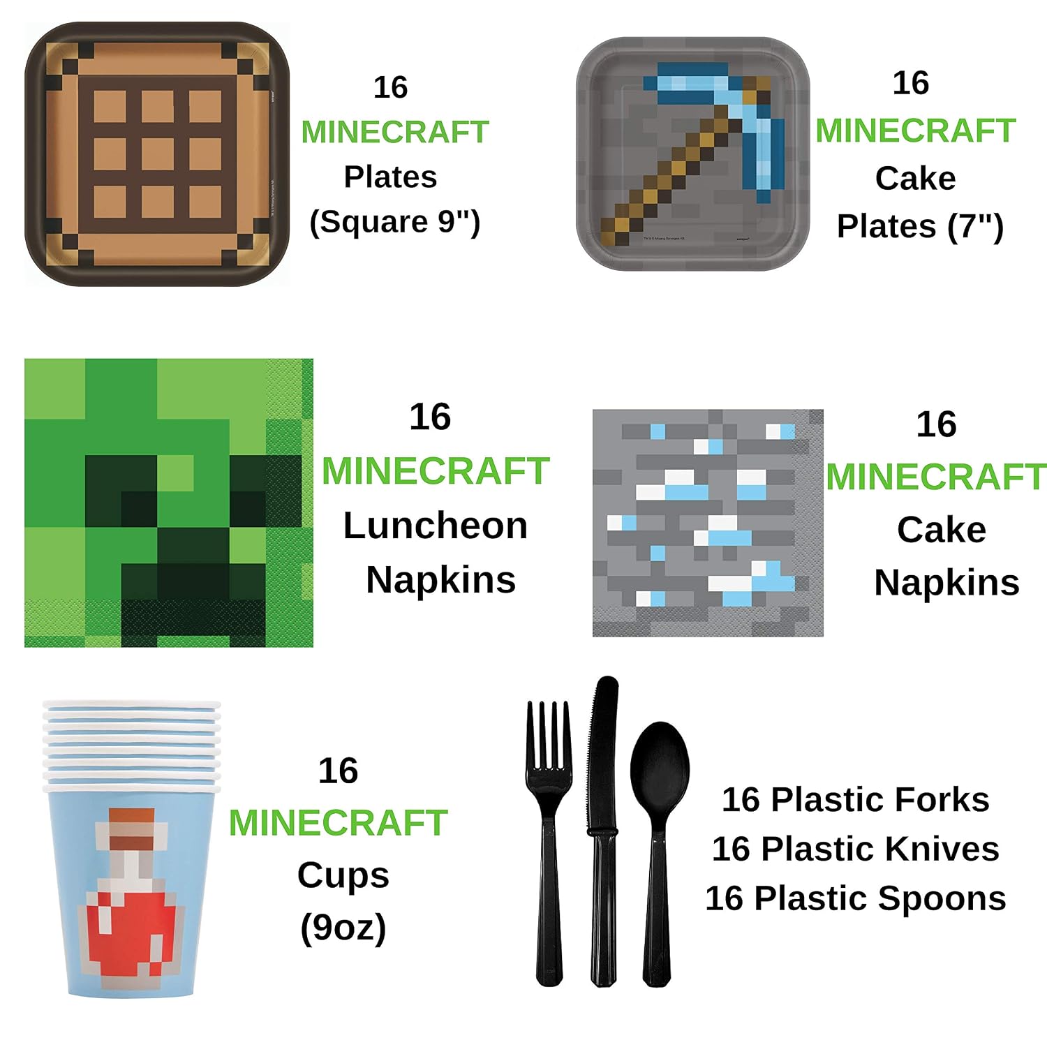 7 16 Knives 1 Happy Birthday Banner Minecraft Mega Birthday Party