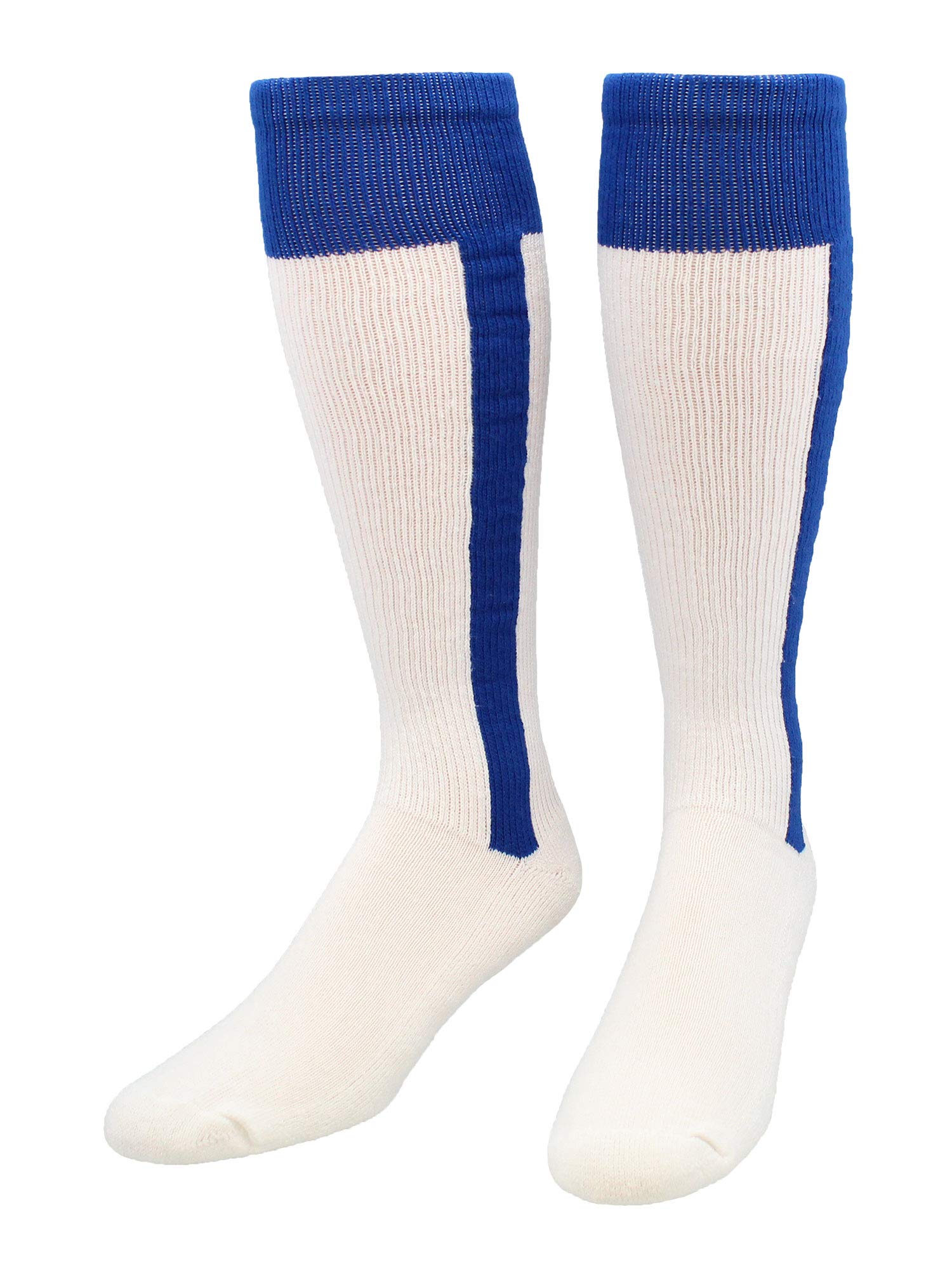 Calcetines de béisbol 2 en 1 TCK | Diseño clásico tejido | Fabricado en EE. UU. - Royal, pequeño (jóvenes de 12 a 5 años)
