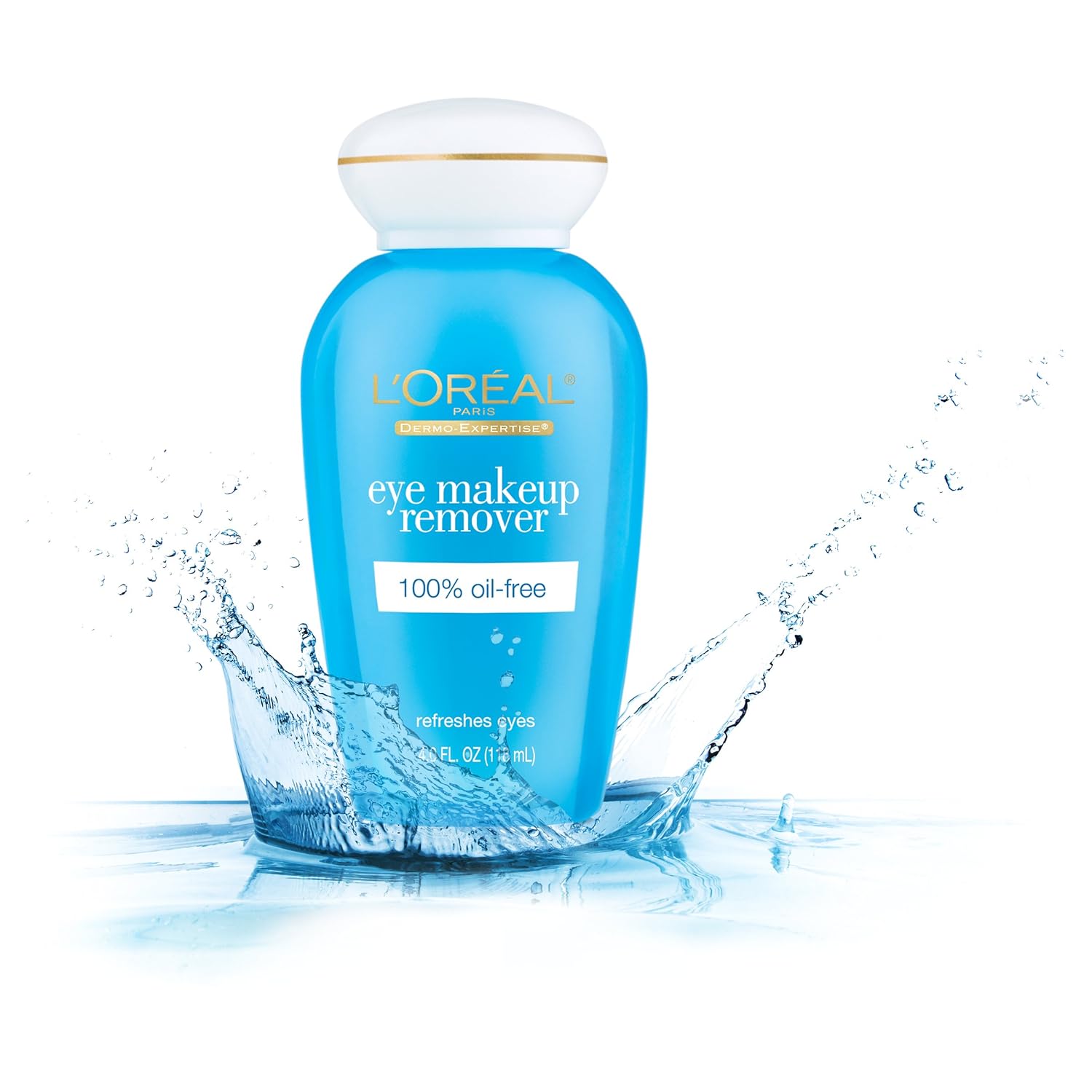 Gentle Eye Makeup Remover, L'Oreal Paris Dermo-Expertise Oil-Free Eye Makeup Remover, 4 fl. oz. : Facial Cleansing Products : Beauty