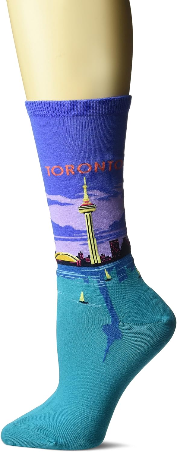 Hot Sox Women's Travel Series Novelty Fashion Crew