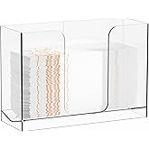 Cq acrylic Multifold Paper Towel Dispenser & Box for Bathroom,Home,Counter Top and Kitchen,Clear Guest Towel Napkin Holder for C-Fold, Z-Fold,Trifold,Folded,Multifold Paper Hand Towel Dispenser,1 PCS