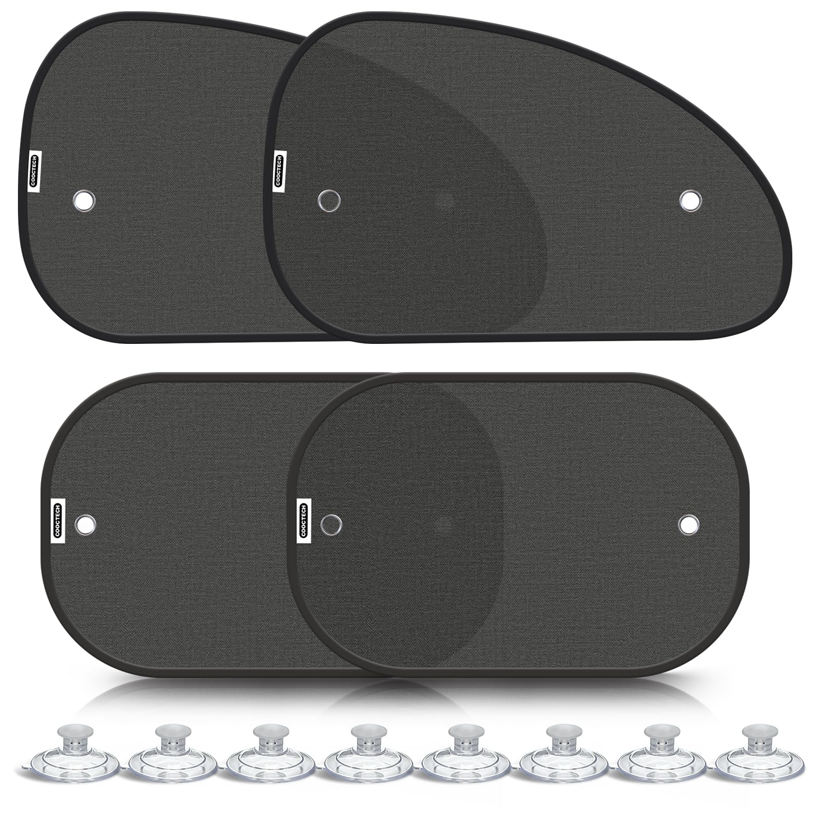 Photo 1 of COOCTECH 2025 New Upgrade Car Window Shades for Side Window(4 Pack),Car Window Shade for Baby with 8 Suction Cups,Sun Shade Side Window Can Blocks 99.98% UVR,Sun Shade for Window