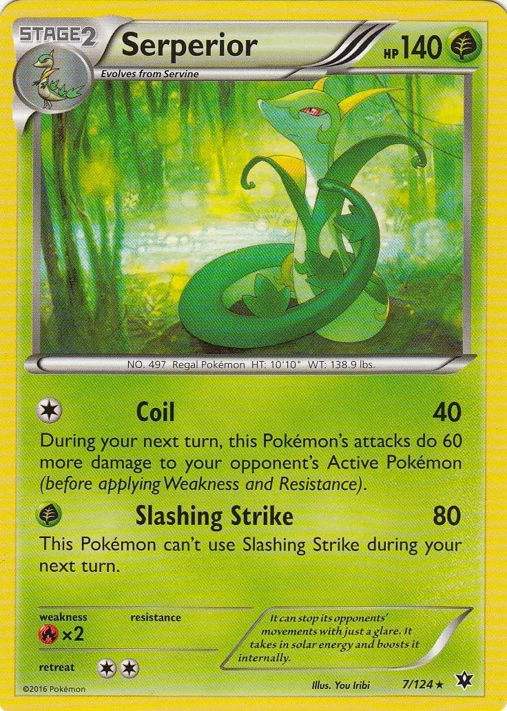Pokemon XY Fates Collide Serperior 7/124 Stage 2 card