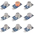 ACEIRMC 9pcs/Lot Gas Detection Sensor Module MQ-2 MQ-3 MQ-4 MQ-5 MQ-6 MQ-7 MQ-8 MQ-9 MQ-135 Sensor Module Gas Sensor Starter Kit for Arduino Raspberry Pi (9PCS/Lot)
