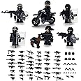 Toysvill SWAT Military Police Building Block Kit for Kids | Motorcycle & Soldiers Minifigures (Classic Set of 6 PCS) with Dog, Modern Weapons and Accessories Gift