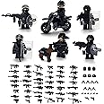 Toysvill SWAT Military Police Building Block Kit for Kids | Motorcycle & Soldiers Minifigures (Classic Set of 6 PCS) with Dog