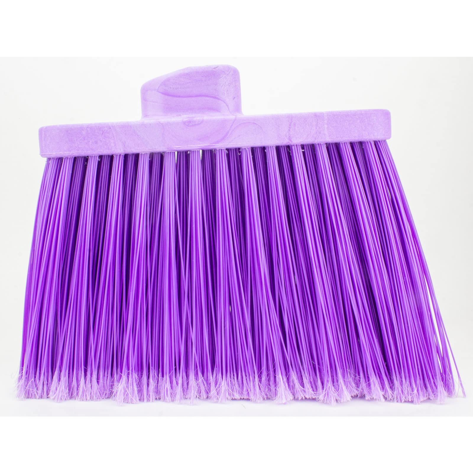 SPARTA Plastic Large Debris, Angled, Broom Head with Color Coded for Indoor, Outdoor, Home, Restaurant, Lobby, Office, 12 Inches, Purple, (Pack of 12)