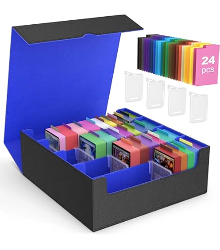 Mlikero Leather Card Case - 1800+ Capacity Magnetic Closure Storage For MTG,  Pokemon & Sports Cards Sports Card Storage
