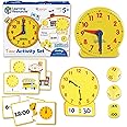 Learning Resources Time Activity Set - 41 Pieces, Ages 5+ Teaching Clocks for Kids, Telling Time, Homeschool Supplies, Kinder