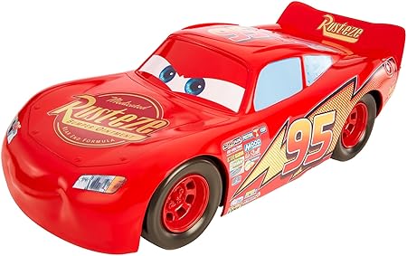 Mattel FBN52 Disney Cars Lightning McQueen Fahrzeug 50 cm, extra großes Auto, Spielzeug ab 3 Jahren