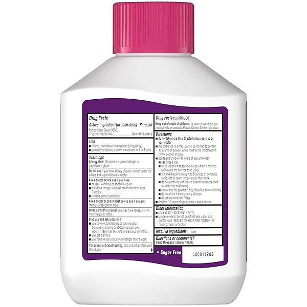 MIRALAX LAXATIVE POWDER, 17.9 OUNCE