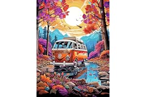 Meothan Sunset Paint by Numbers for Adults Landscape Paint by Numbers Kit for Adults Beginners DIY Sunset Landscape Paint by Numbers on Canvas Oil Painting Picture for Home Wall Decor 12 x 16 Inch