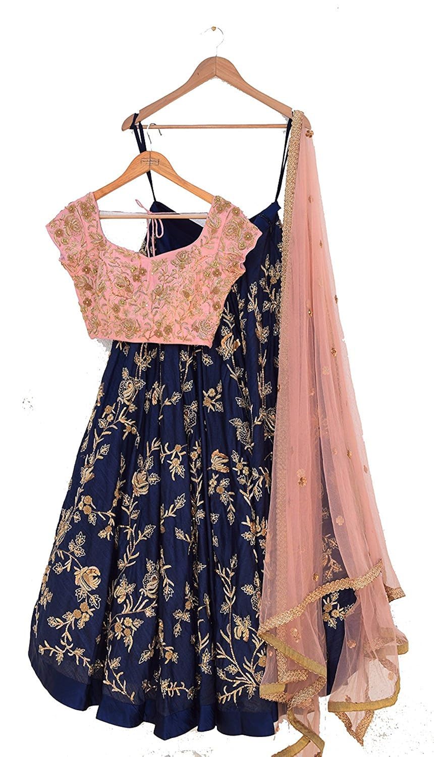 limbudy creation women's silk multi-colour lehenga cholis (lc028_multi-colour_free size)