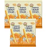 Earth's Best Organic Baby Food, Dissolvable Teething Snack for Babies 6 Months and Older, Cheddar Cheese Crunchy Sticks, .56 oz Pack (Pack of 5)