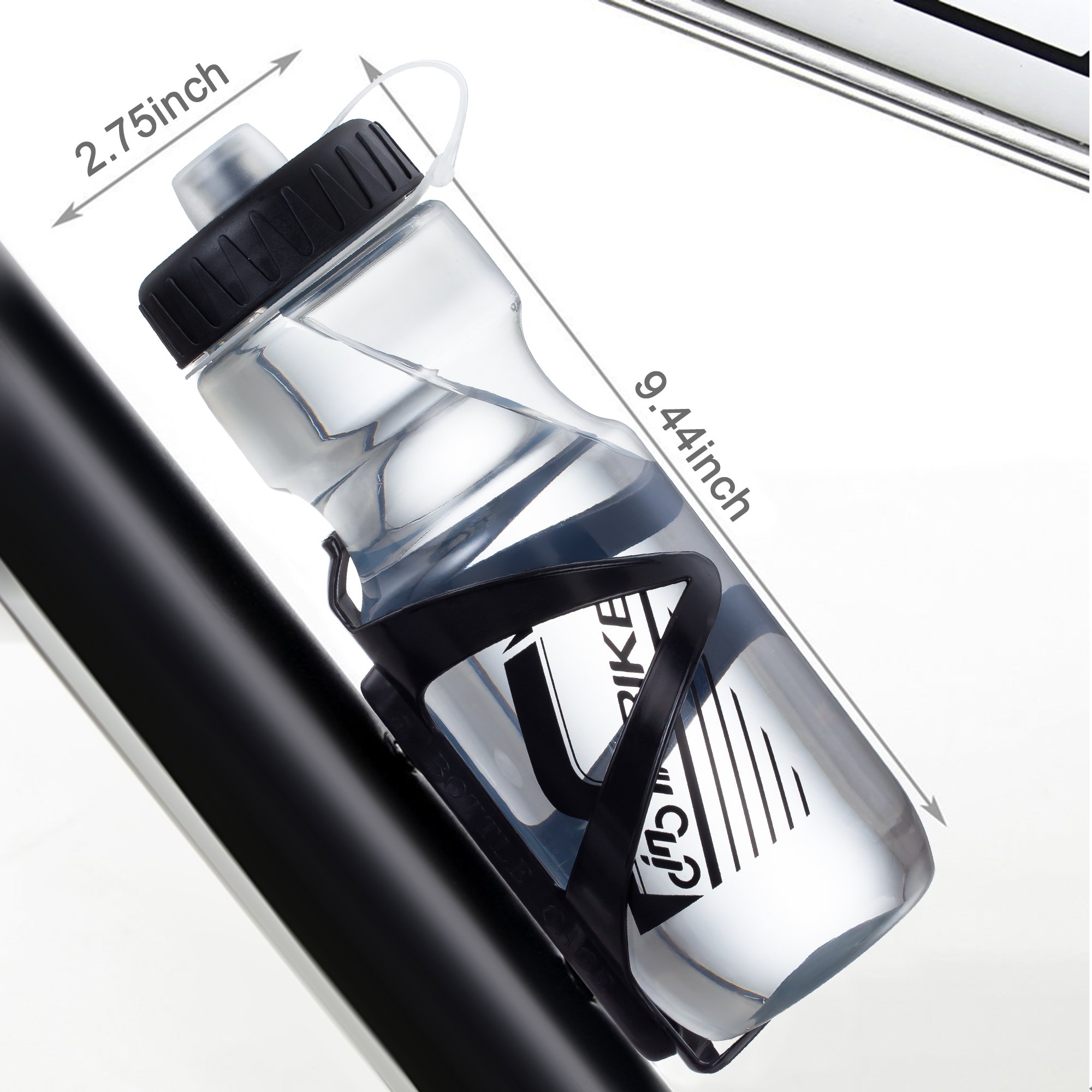 SportAI 700 ml Bike Water Bottle for Gym Workout Come with Basic Mountain Bicycle Bottle Holder Cage Brackets for Outdoor Cycling