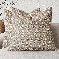 Foindtower Set of 2 Decorative Neutral Floral Print